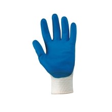 Guanti Nylon 888 Blu Palmo Ricoperto in Poliuretano Neri Safety