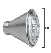 Doccia Soffione In Alluminio Bombata mm.80 Attacco Filettato Femmina d.3/4" Vissmark