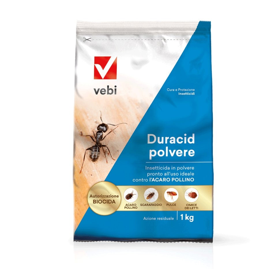 Duracid Polvere Kg 1 Insetticida Piretroide in Polvere Pronto all'Uso Vebi