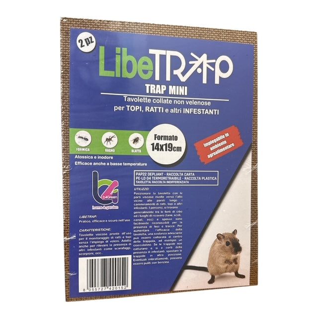 Libetrap Trap Mini Tavolette Viscose Pronte All'Uso cf.2 pz. b4Green