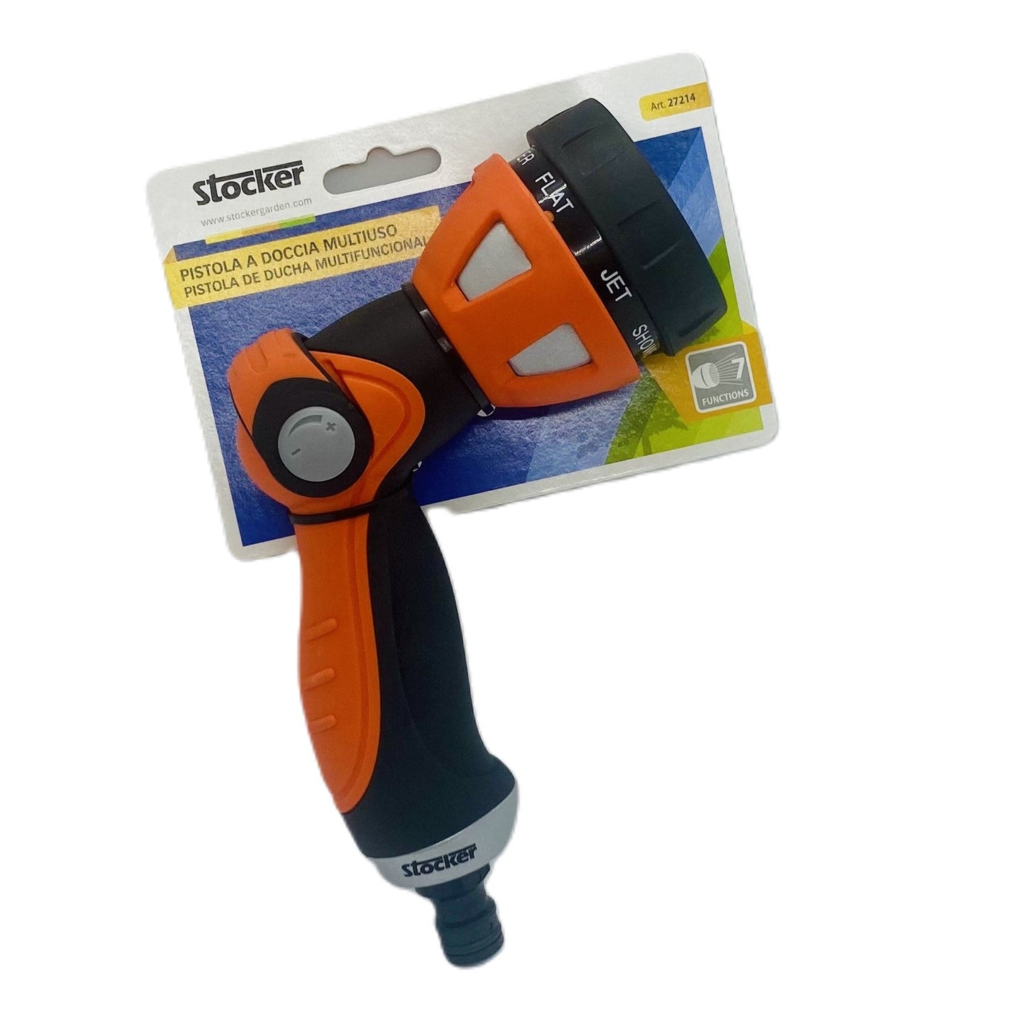 Pistola A Doccia Multiuso con 7 Differenti Forme di Getto Stocker