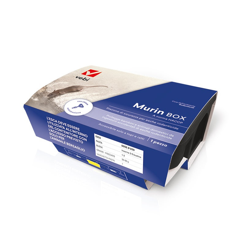 Murin Box Ratti Stazione di Avvelenamento per Esche Ratticide Vebi