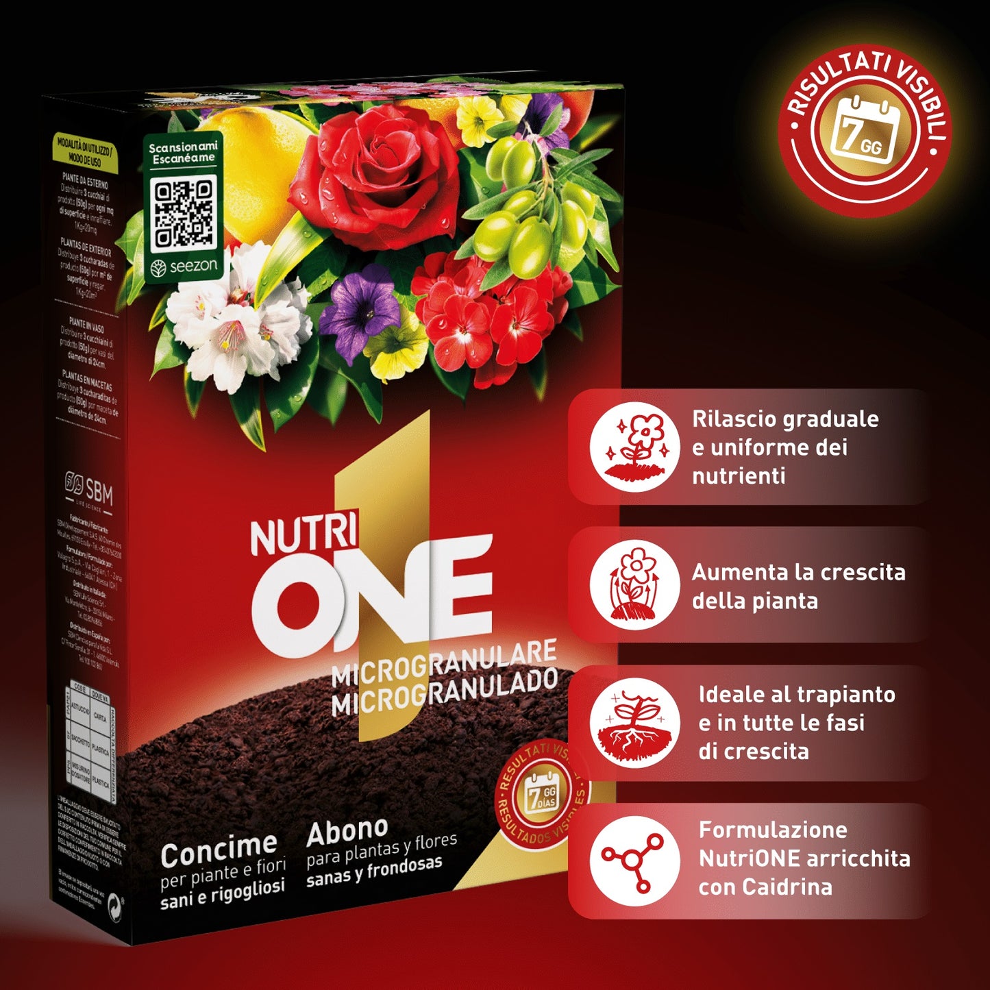 Nutrione Microgranulare gr 750 Concime Inorganico Solido con Microelementi SBM