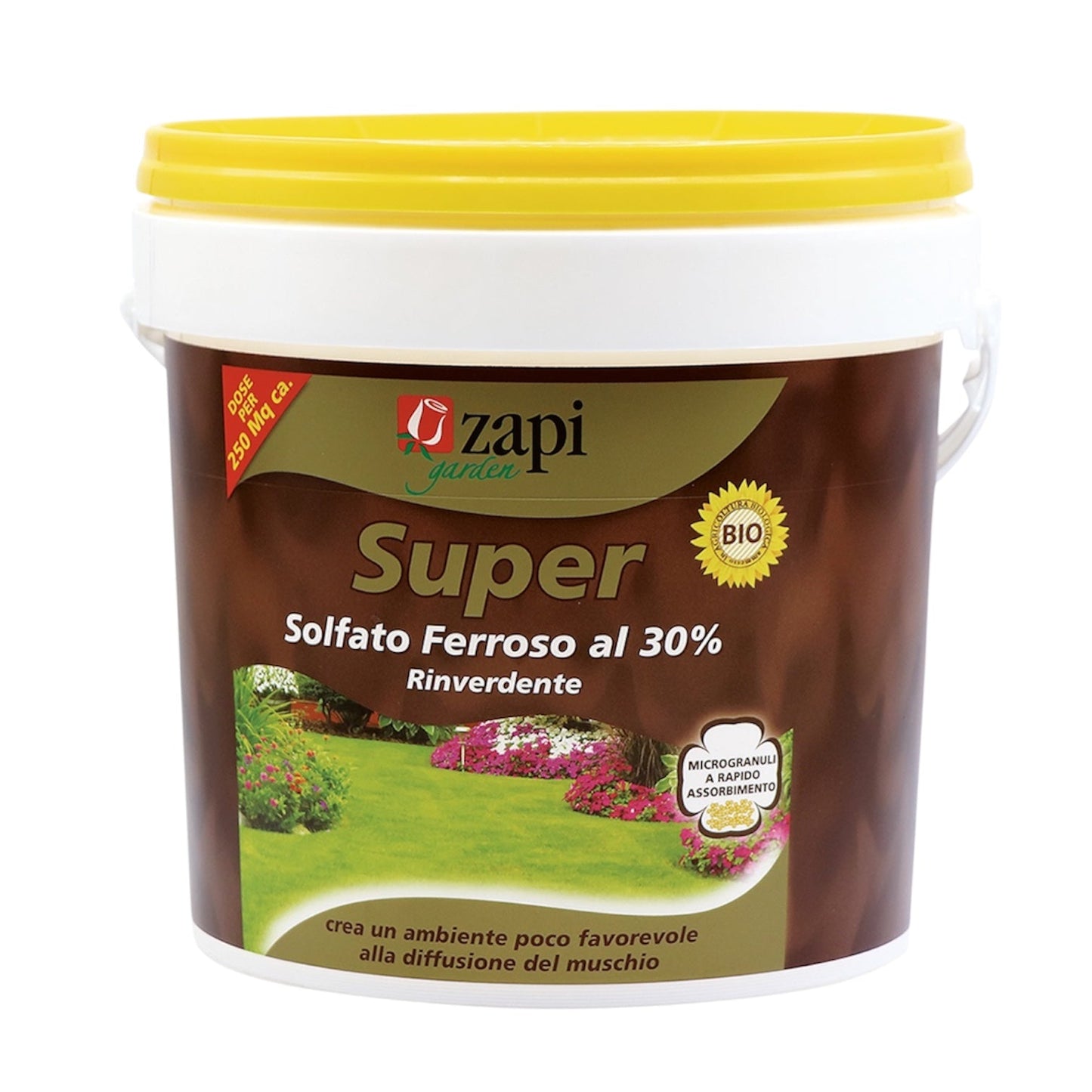 Super Solfato Ferroso al 30% Kg.5 Concime Microgranulare a Base di Ferro Zapi