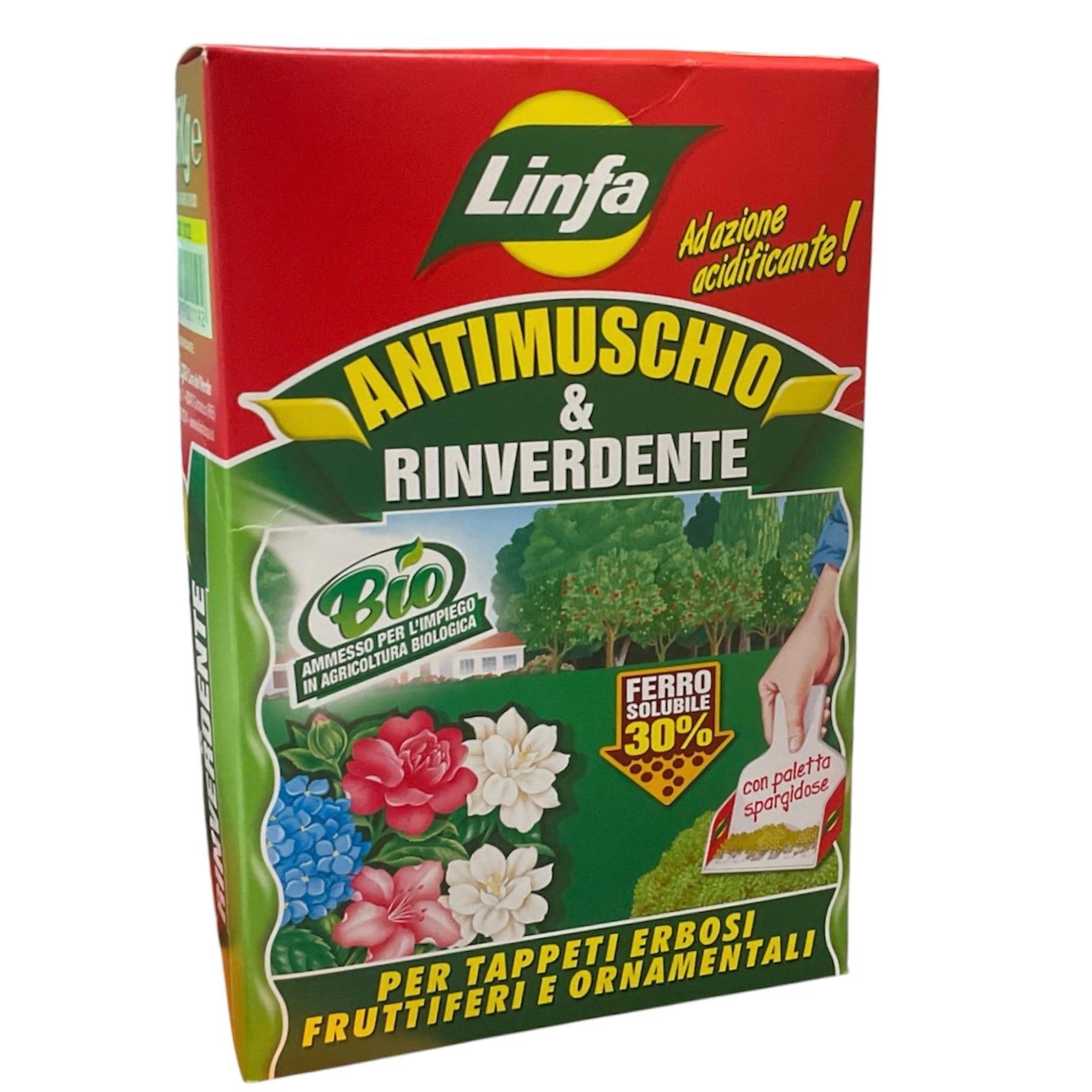 Antimuschio & Rinverdente Kg.1,5 per Tappeti Erbosi Fruttiferi e Ornamentali Linfa
