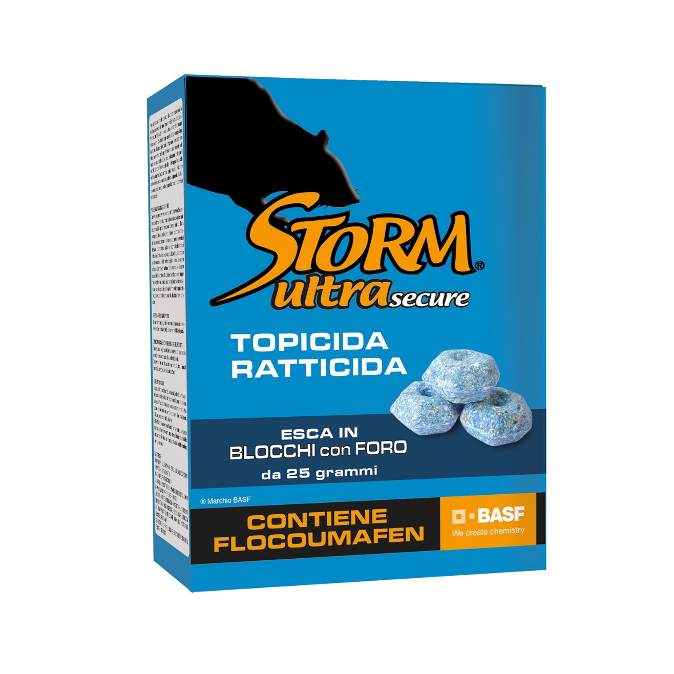 Storm Ultra Secure gr.300 Esca Topicida Ratticida in Blocchi con Foro Pronto Uso Basf