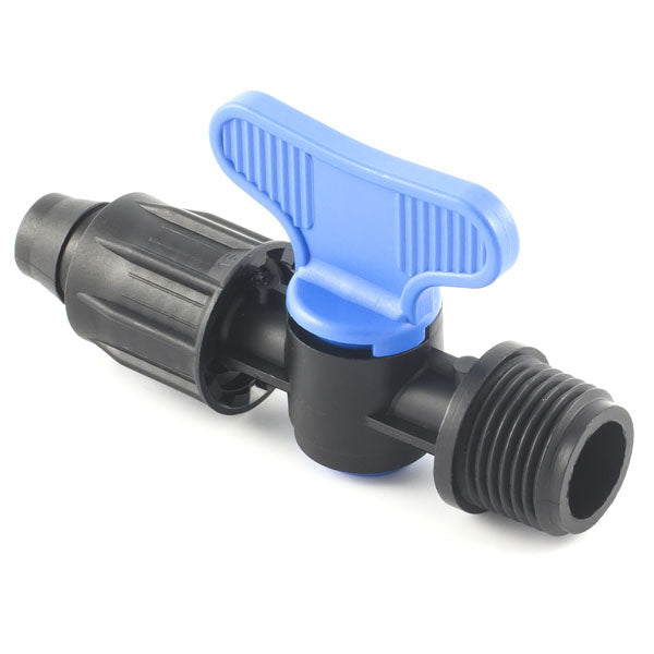 Valvola con Attacchi A Raccordo Pn4 con Ghiera-Filetto Maschio d.16 X 3/4" Plast Project