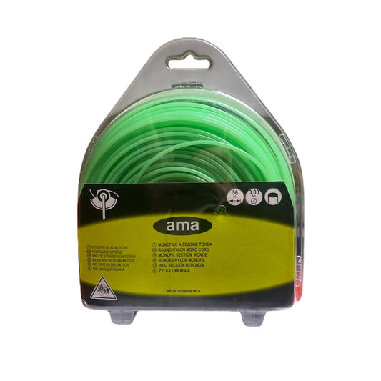 Monofilo A Sezione Tonda d.3,00 mm. 56 mt. per Decespugliatore Ama