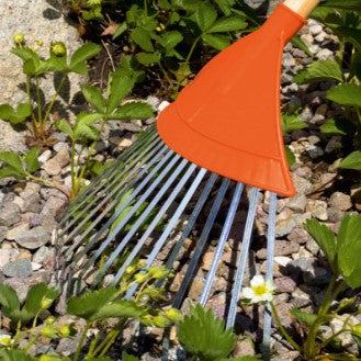 Rastrello per Fogliame per Raccogliere Erba Tagliata 22 Denti in Acciaio Cromato Stocker