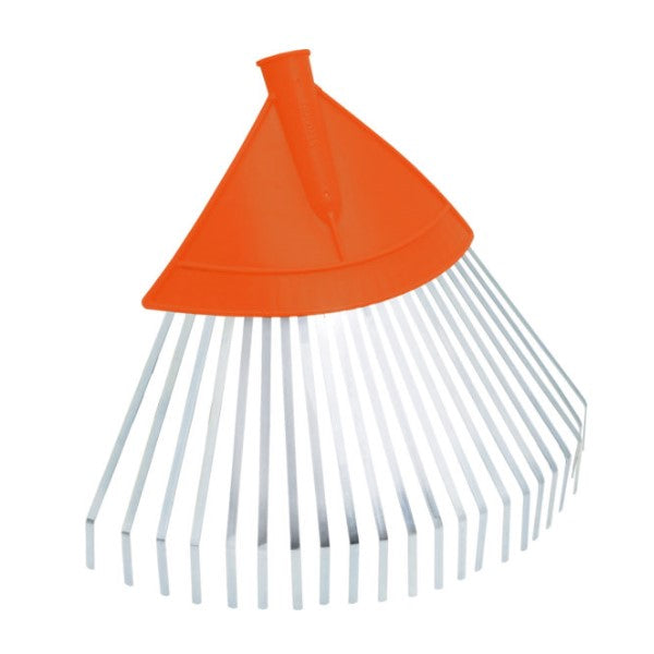 Rastrello per Fogliame per Raccogliere Erba Tagliata 22 Denti in Acciaio Cromato Stocker