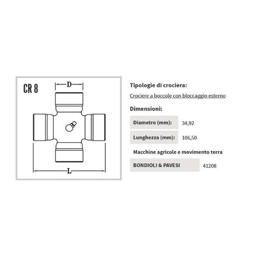 Crociera Cardanica 34.92X106