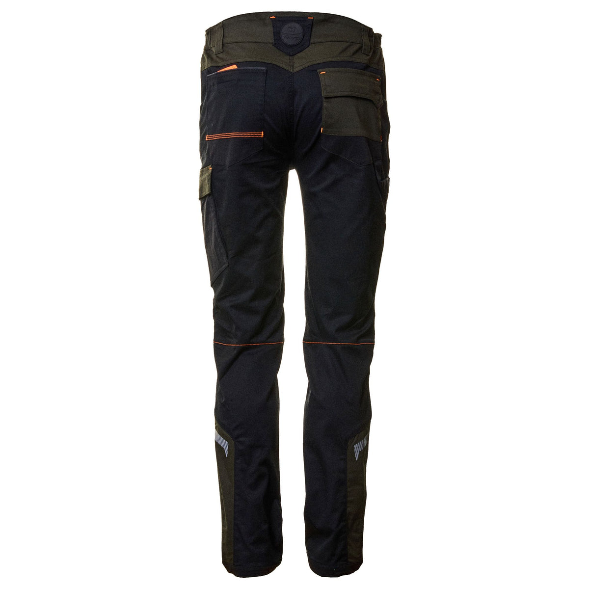 Pantalone NICE Multitasche Bicolore Verde/Nero con Ginocchia Preformate Neri Safety