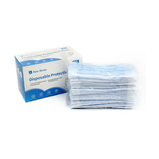 Mascherina Protezione 3 Veli 18x9 cm  cf.50 pz. New Sense