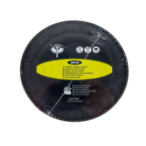 Monofilo A Sezione Quadrata d.4 mm. 75 mt. per Decespugliatore Ama