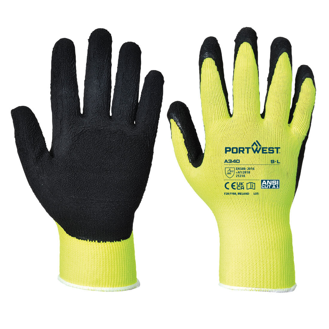 Guanti A340 Grip Hi-Vis Portwest