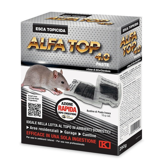 Alfa Top 4.0 Paste gr.280 Esca Rodenticida pronta All'Uso Kollant