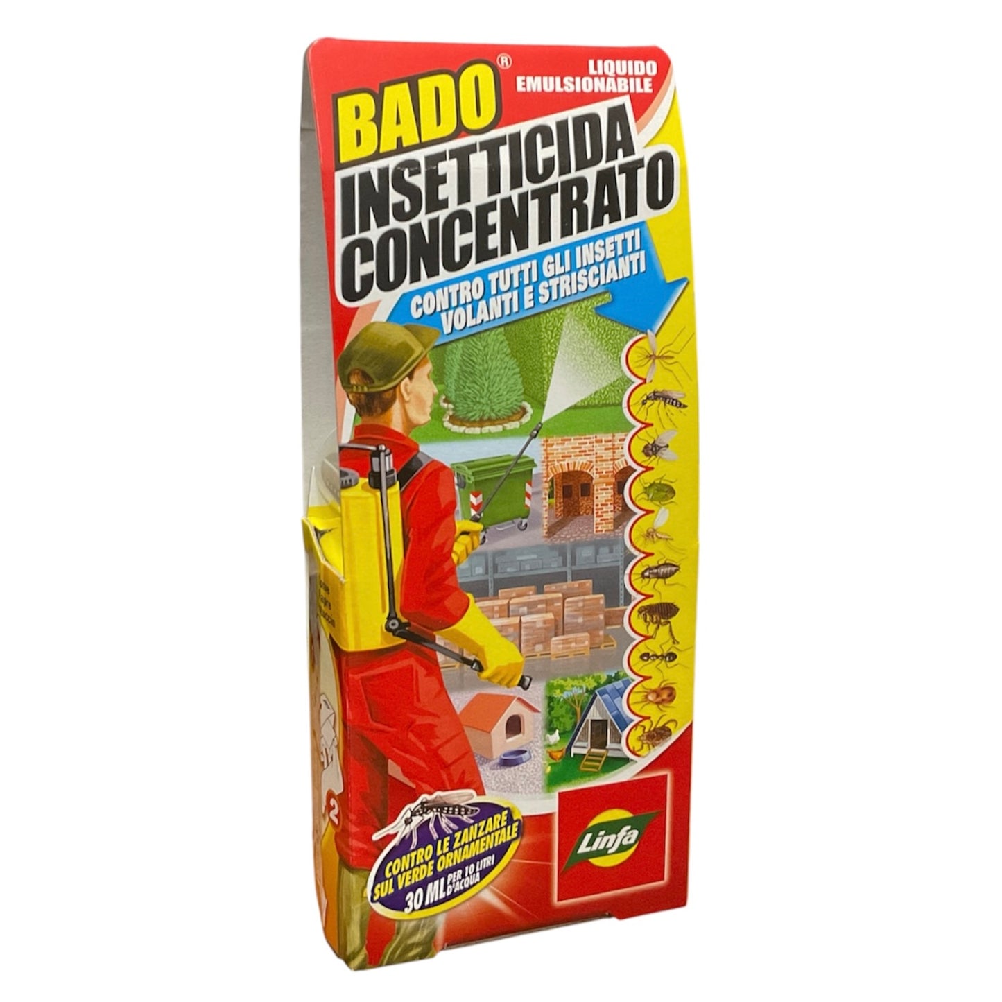 Bado Insetticida Concentrato ml.100 Contro Tutti gli Insetti Volanti e Striscianti Linfa