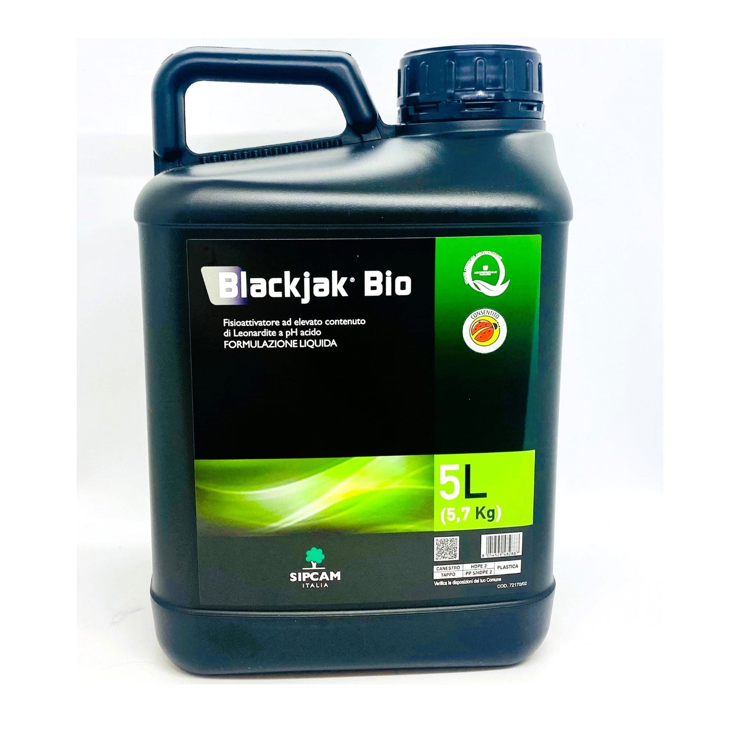 Blackjak Bio Stimolante Biologico Lt.5 Fisioattivatore ad Elevato Contenuto di Leonardite Sipcam