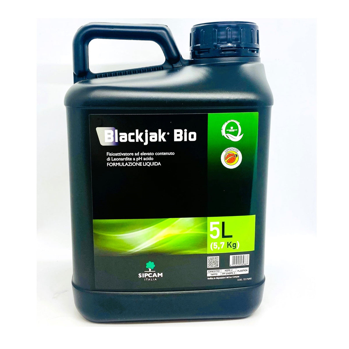 Blackjak Bio Stimolante Biologico Lt 5 Fisioattivatore ad Elevato Contenuto di Leonardite Sipcam