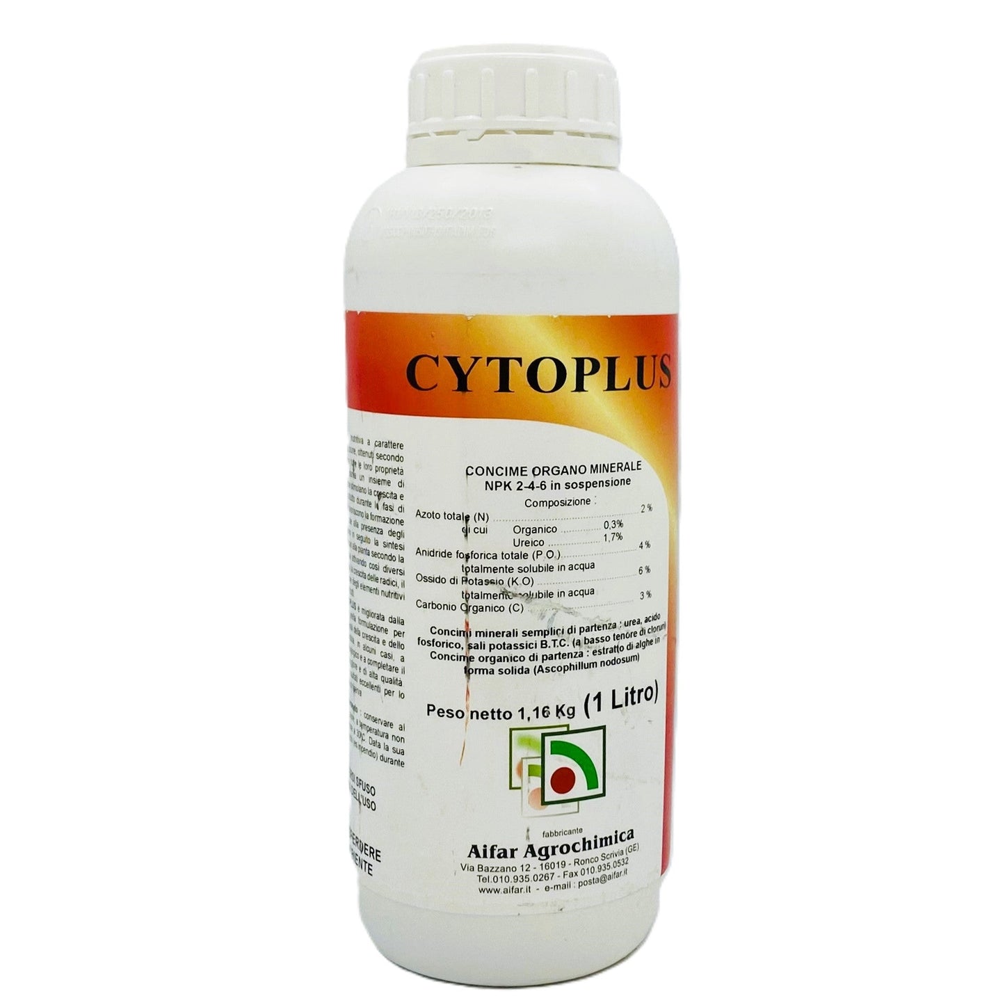 Cytoplus Lt.1 Concime OrganoMinerale NPK 2-4-6 Aifar