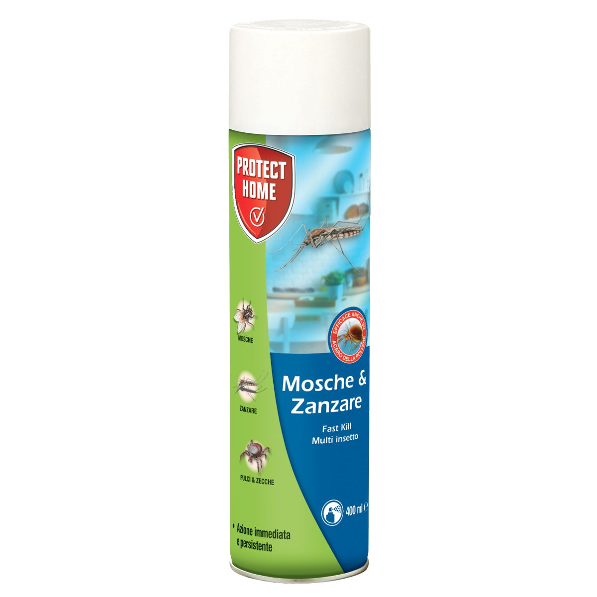 Fast Kill Multi Insetto ml.400 Aerosol Insetticida-Acaricida a Forte Effetto Abbattente Spray Pronto Uso SBM