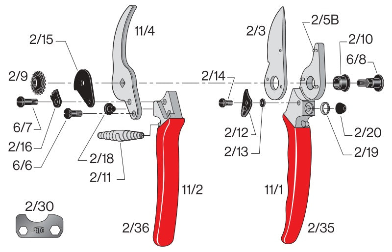 Felco 11 Forbice per Potatura con Lama in Acciaio 210 mm Felco