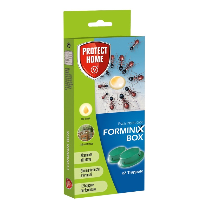 Forminix Box Esca Insetticida cf 2 Box Elimina Formiche e Formicai Protect Home SBM