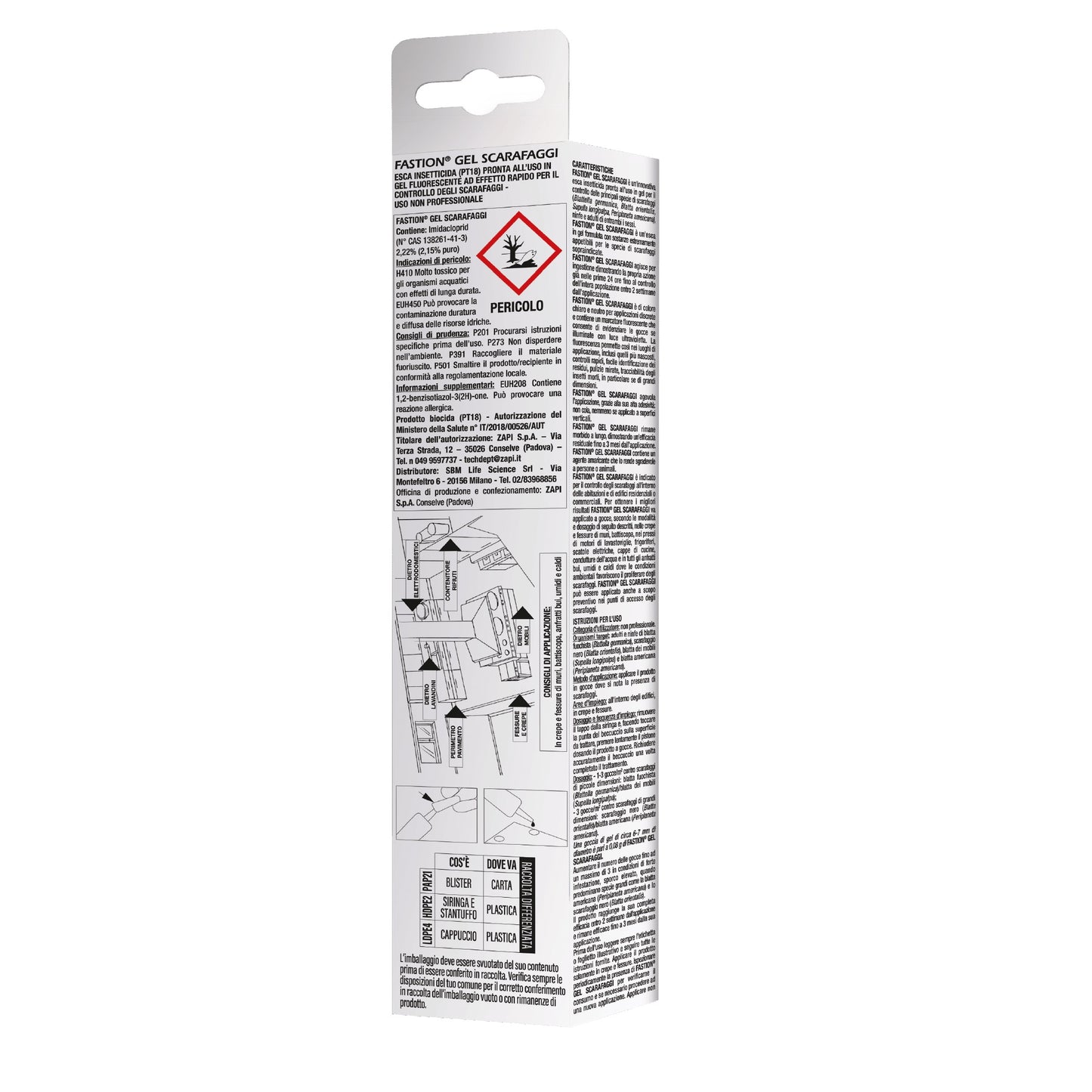 Fastion Gel Scarafaggi gr.20 Insetticida in Esca Gel Contro Gli Scarafaggi SBM