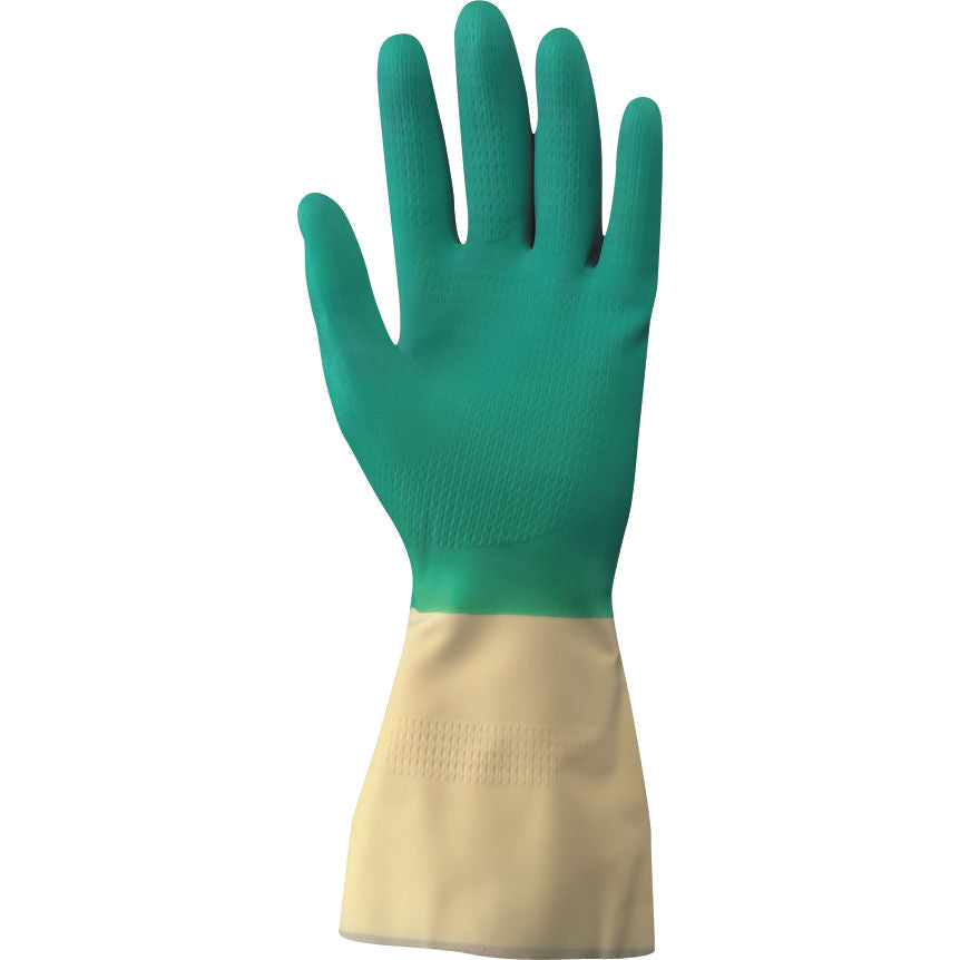Guanti Bicolor In Lattice Naturale Neri Safety