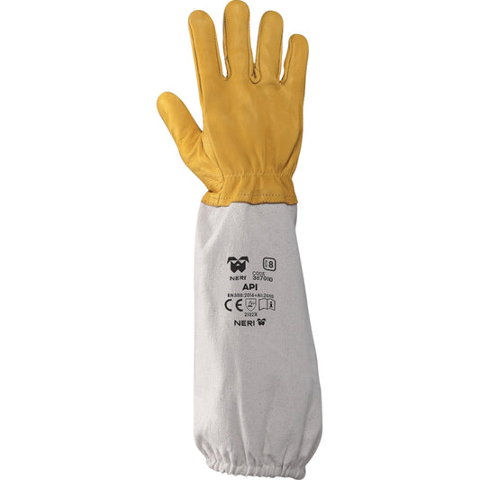 Guanti Api in Fiore Bovino per Apicoltura Neri Safety