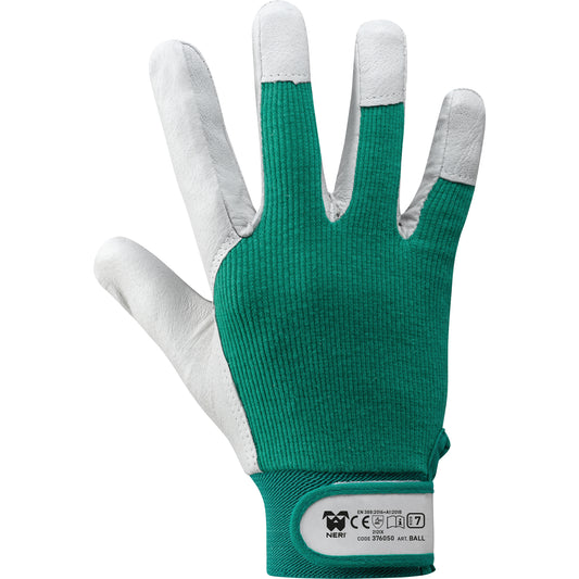 Guanti BALL in Fiore Caprino/Cotone Neri Safety