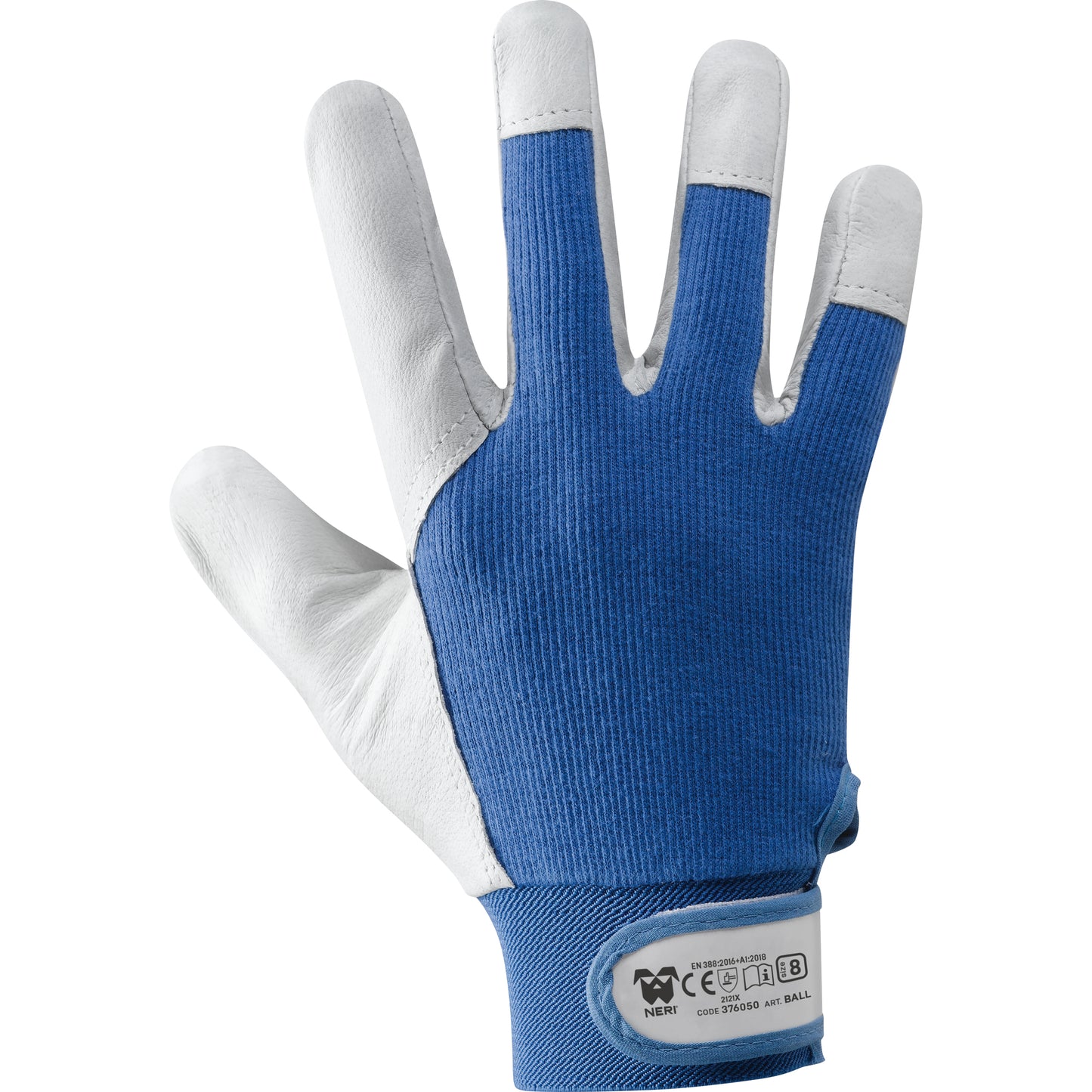 Guanti BALL in Fiore Caprino/Cotone Neri Safety