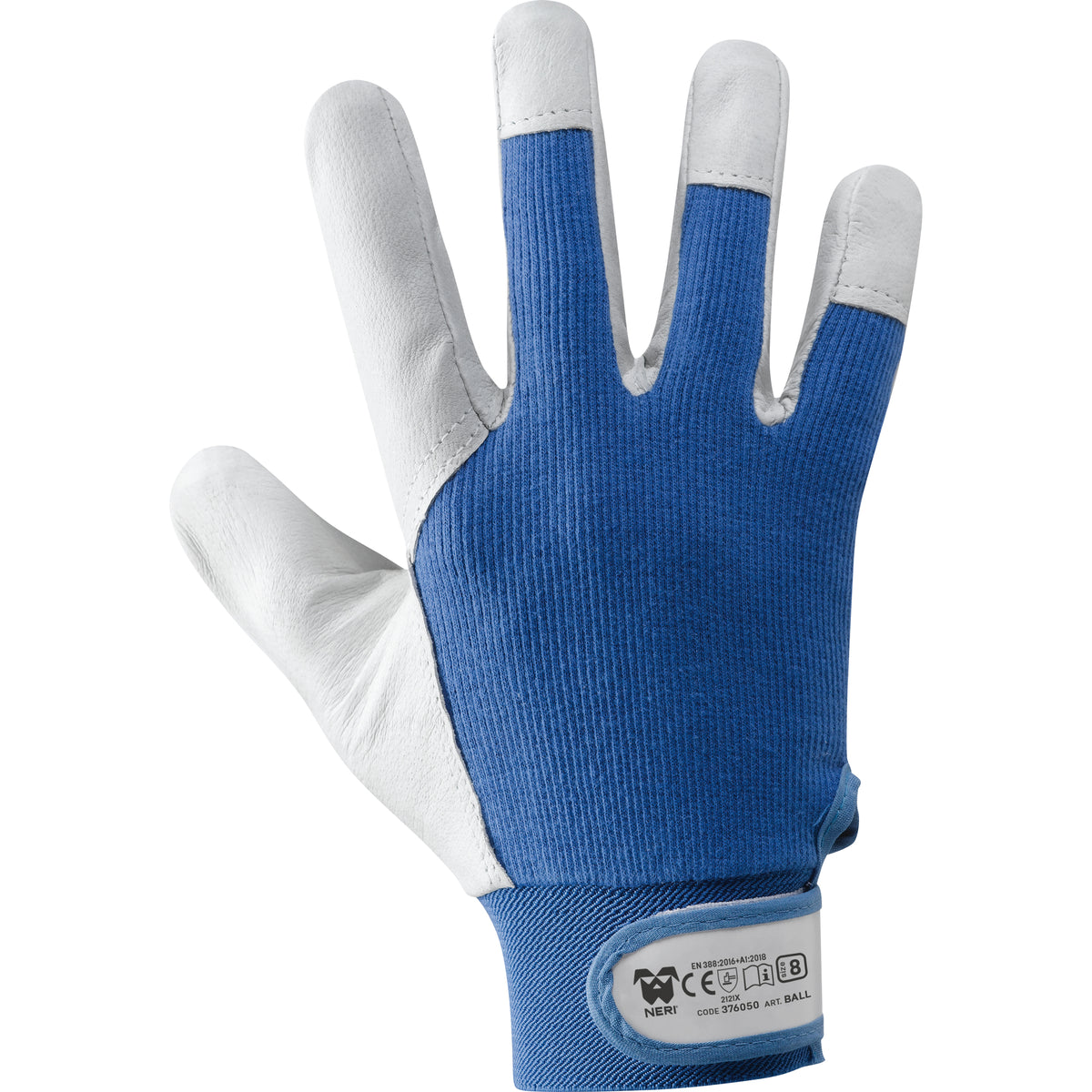 Guanti BALL in Fiore Caprino/Cotone Neri Safety