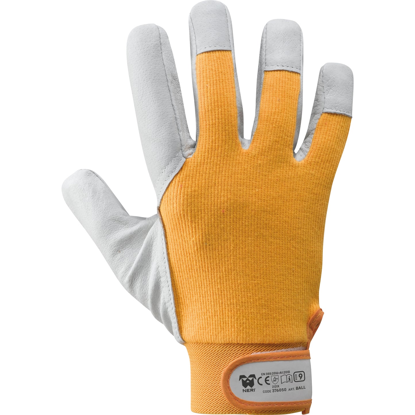 Guanti BALL in Fiore Caprino/Cotone Neri Safety