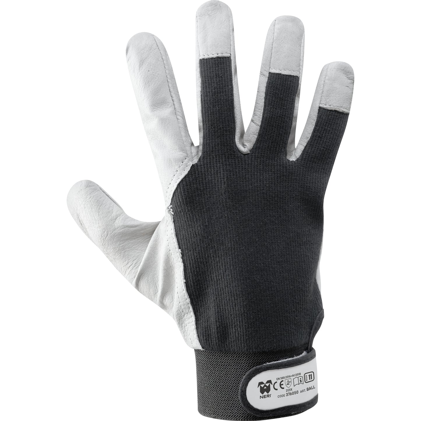 Guanti BALL in Fiore Caprino/Cotone Neri Safety