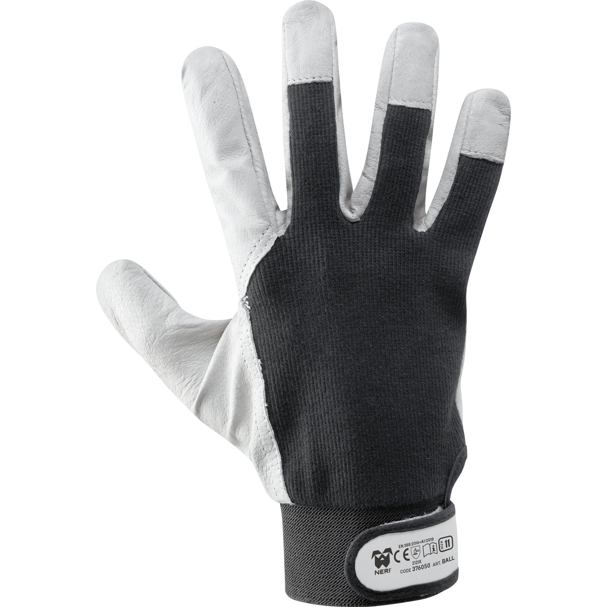 Guanti BALL in Fiore Caprino/Cotone Neri Safety