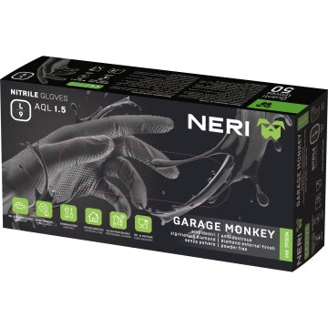 Guanti GARAGE MONKEY in Nitrile Box 50 pz. Neri Safety