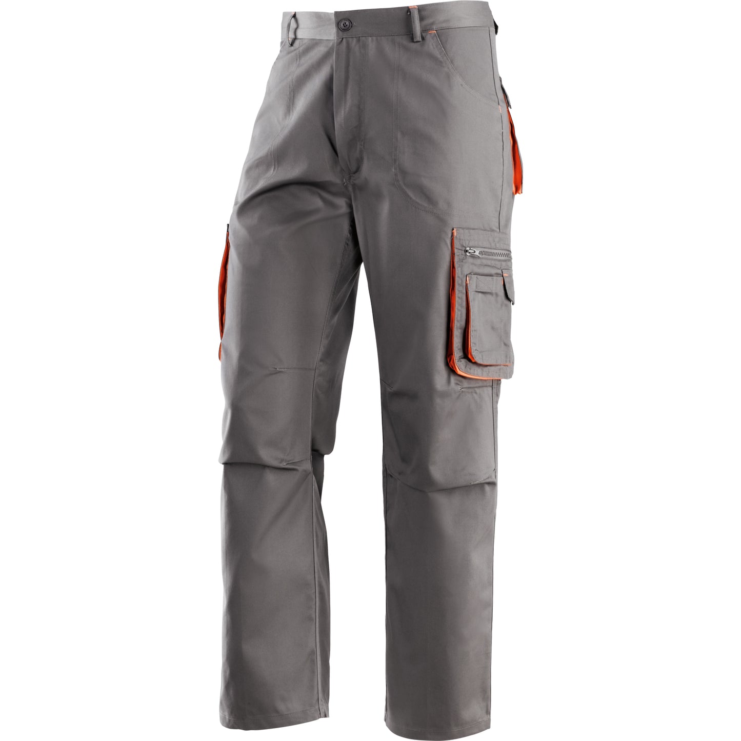 Pantalone WILLIS Multitasche in Tessuto Grigio/Arancio Neri Safety