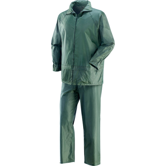Completo NIAGARA Giacca e Pantalone in Poliestere Spalmato Internamente in PVC Verde Neri Safety