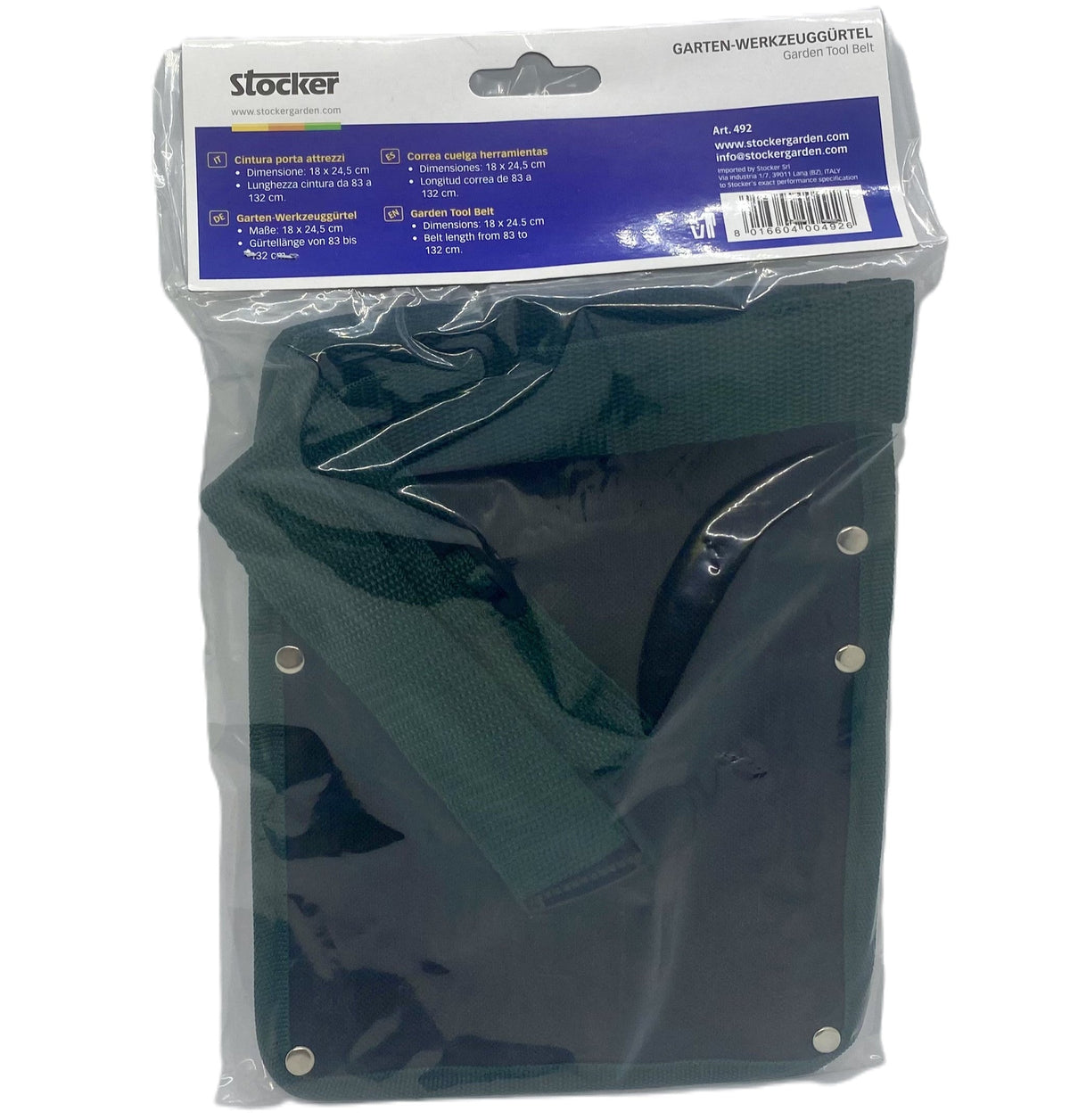 Cintura Porta Attrezzi mis.18x24,5 cm. Lunghezza Cintura da 83 a 132 cm. Stocker