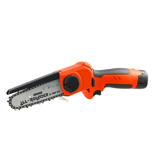 Motosega ALL-ROUNDER E-100 UC a Batteria con Tensionamento Automatico della Catena Stocker