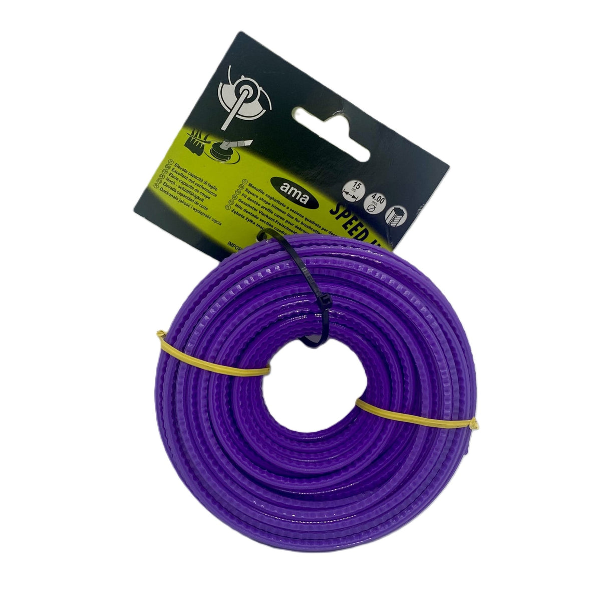 Monofilo Seghettato A Sezione Quadrata d.4,00 mm. 15 mt. per Decespugliatore Ama