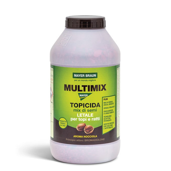 Multimix Topicida in Mix di Cereali Kg. 1,5 Esca Topicida Ratticida Mayer Braun