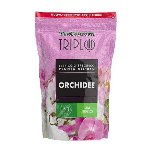 Orchidee Lt.1,5 Terriccio Bio Specifico Pronto All'Uso TerComposti Triplo