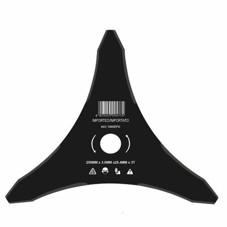 Disco 3 Denti Acciaio d.255x25,4x3 mm per Decespugliatore Ama