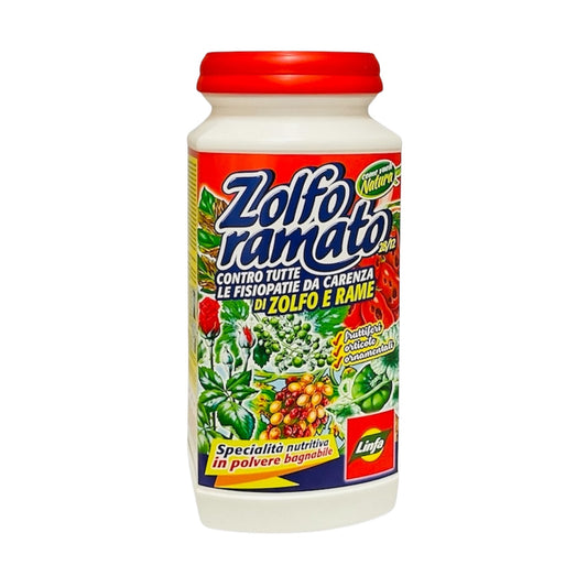 Zolfo Ramato gr.500 Polvere Bagnabile Previene e Cura le Fisiopatie da Carenza di Zolfo Linfa