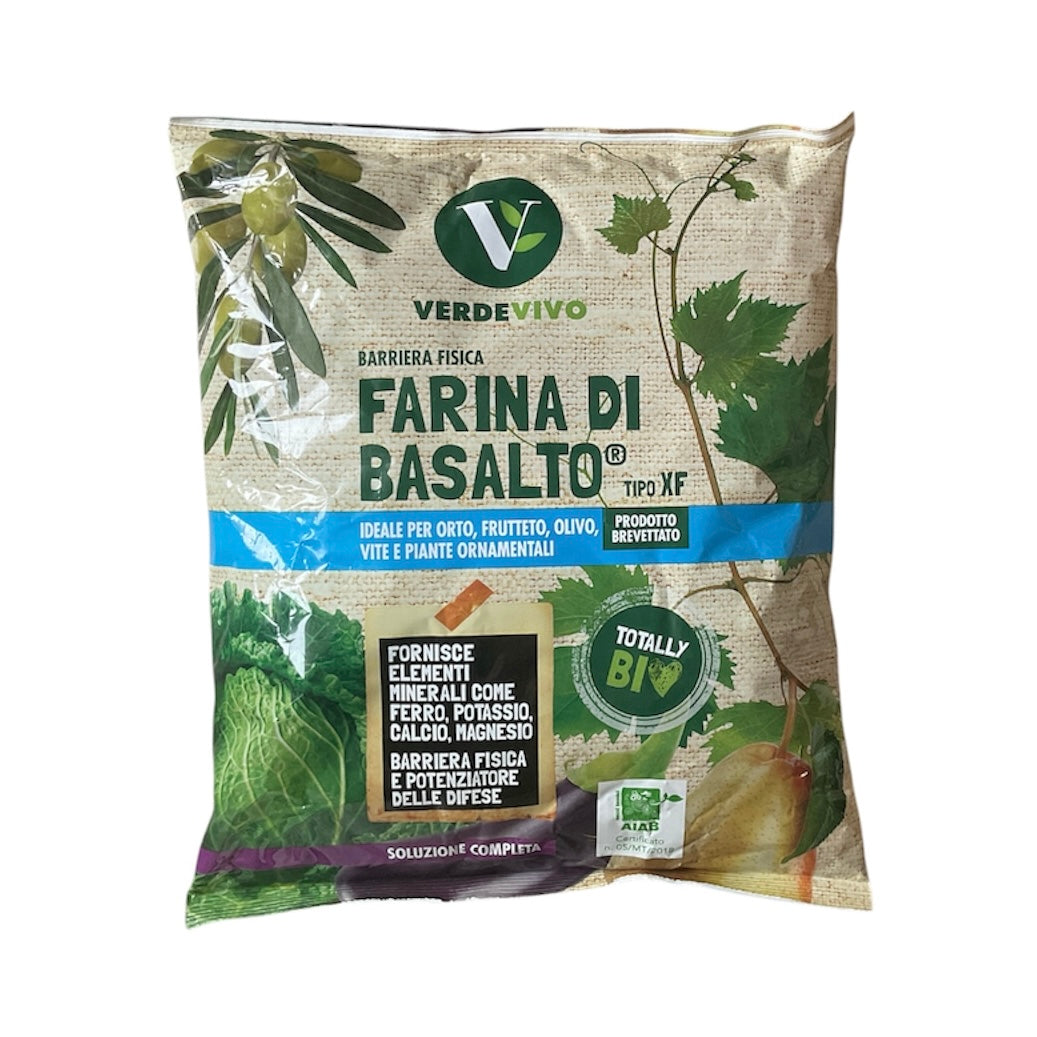 Farina Di Basalto Tipo XF Kg 5 Bio Difesa Naturale Barriera Fisica Contro Parassiti e Attacchi Fungini VerdeVivo