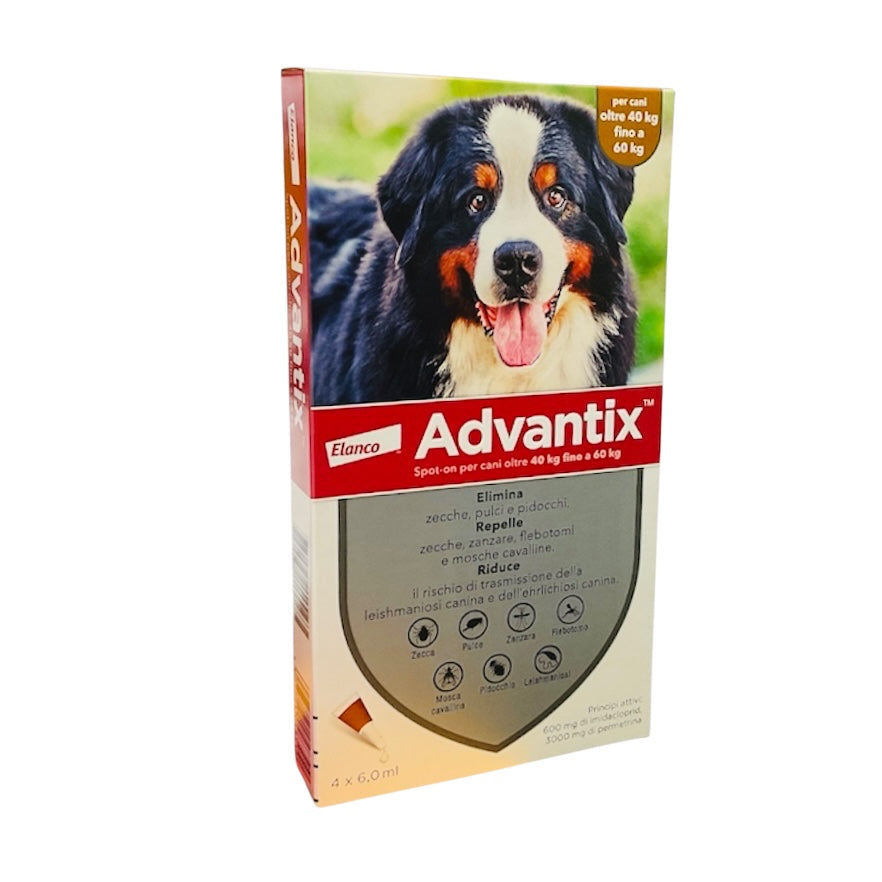 Advantix Spot-On Per Cani Oltre 40 Kg. Fino A 60 Kg. Elanco cf.4 Pipette