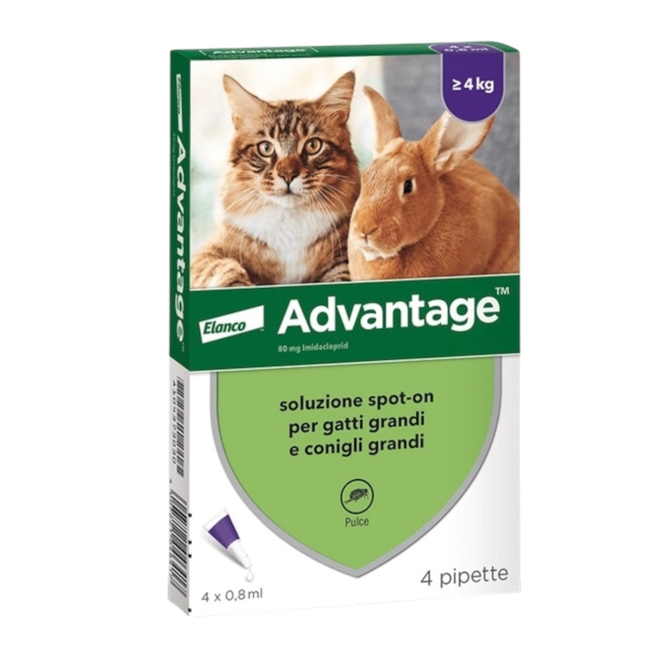 Advantage Gatti E Conigli Piccoli ≥ 4 Kg. Elanco cf.4 Pipette