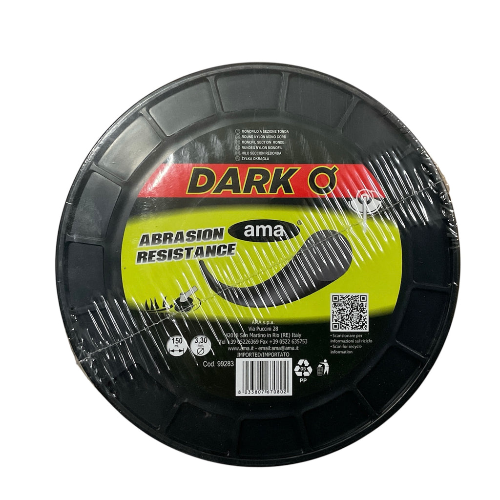 Monofilo ”DARK O”  Nero Sezione Tonda d 3,30 mm 150 mt per Decespugliatore Ama
